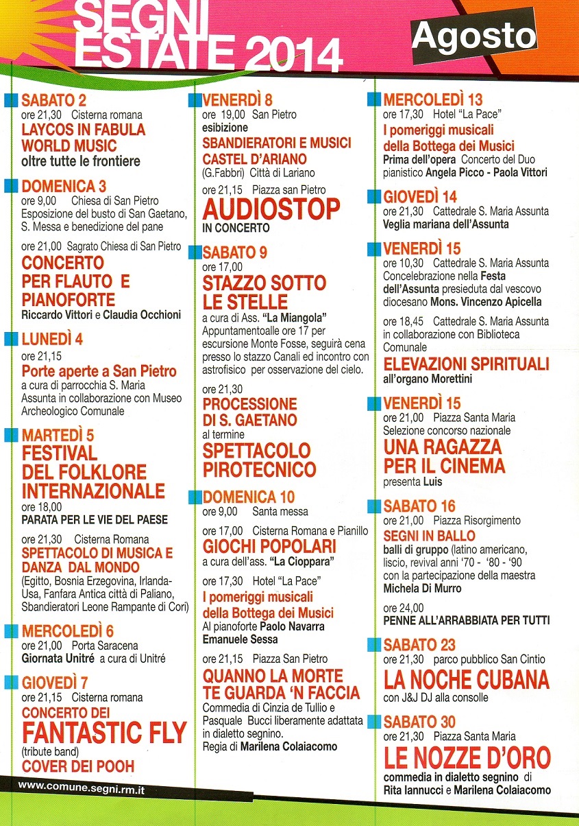 Segni Estate 2014 - Agosto